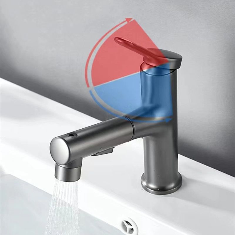 Lisslune | Vessel Sink Faucet Contemporary Pull-out Faucet with Swivel Spout