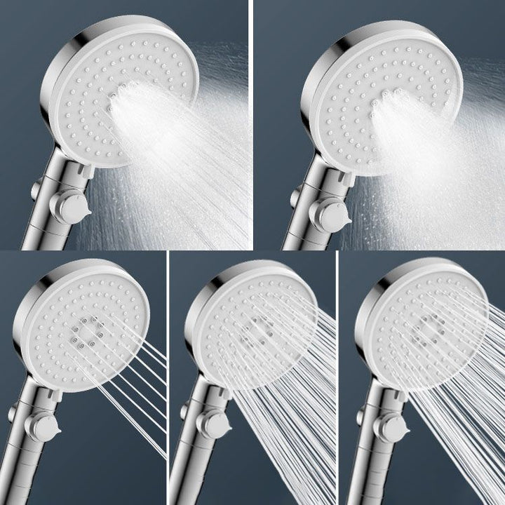 Lisslune | Contemporary Hand Shower Round Shower Head Combo in Silver