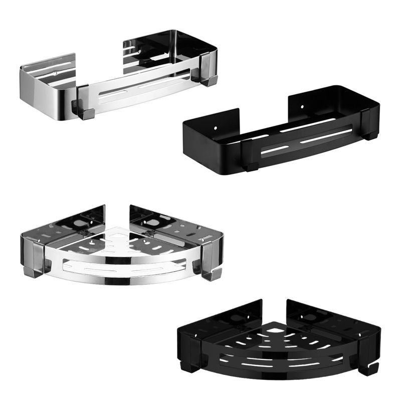 Lisslune | Modern Stainless Steel Bathroom Accessory Set Rectangular & Triangle Bathroom Shelf