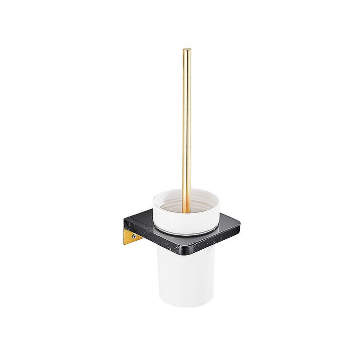 Lisslune | Metal and Marble Bathroom Minimalist Accessory as a Single Item or in a Set in Gold