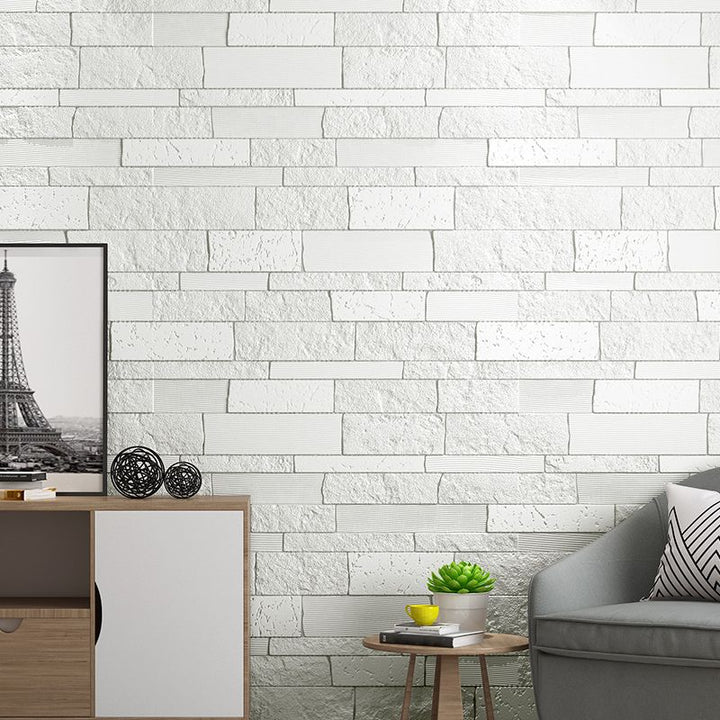Lisslune | Industrial 3D Brick Wall Plank Bathroom Living Room Wall Panel Set of 10