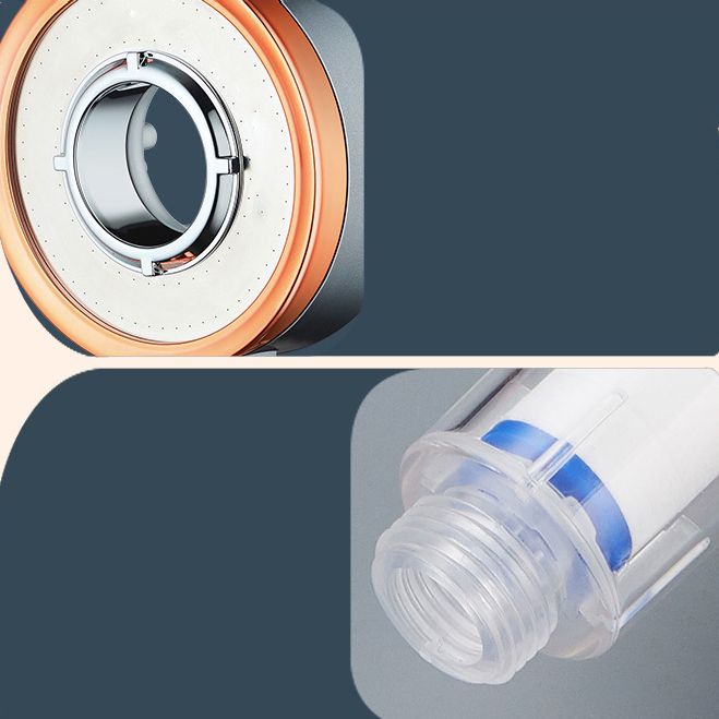 Lisslune | Reversible round shower head 3 spray types adjustable water flow handheld shower