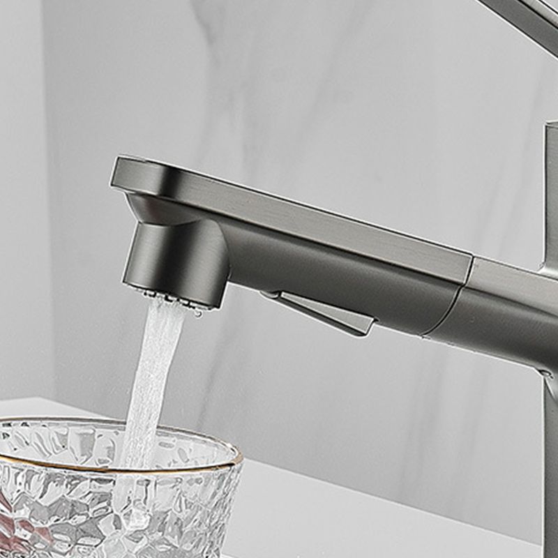 Lisslune | Contemporary Container Faucet Lever Handles Low Arc Copper Container Faucet