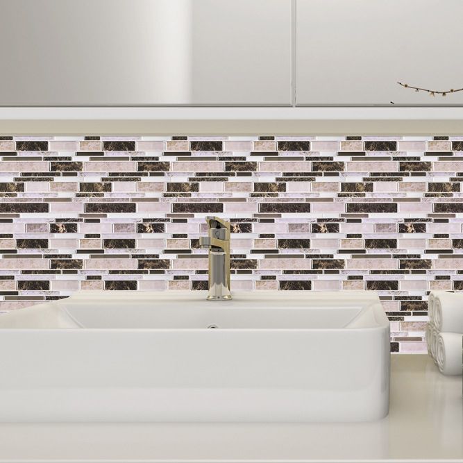 Lisslune | Modern Peel and Stick Wall Tile PVC Offset Joint Peel and Stick Wall Tile