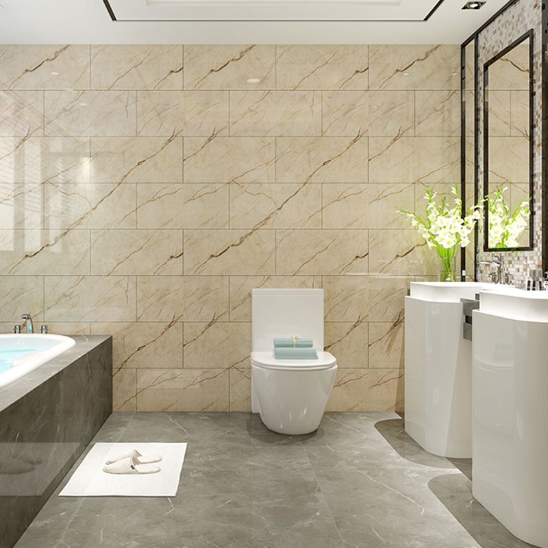 Lisslune | Contemporary Style Wallpaper Single Panel Bathroom Wallpaper with Rectangular Shape