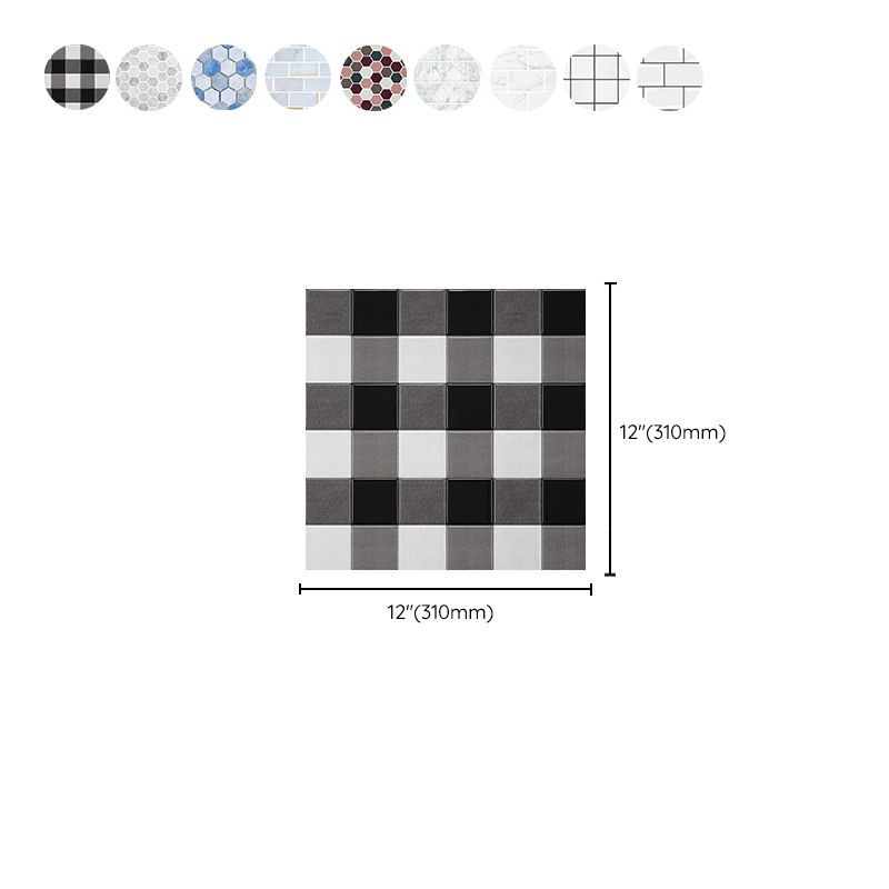 Lisslune | Mosaic Tile Peel & Stick Tile PVC Kitchen Backsplash Peel and Stick Wall Tile