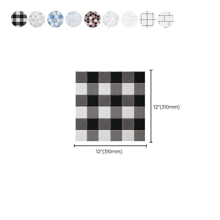 Lisslune | Mosaic Tile Peel & Stick Tile PVC Kitchen Backsplash Peel and Stick Wall Tile
