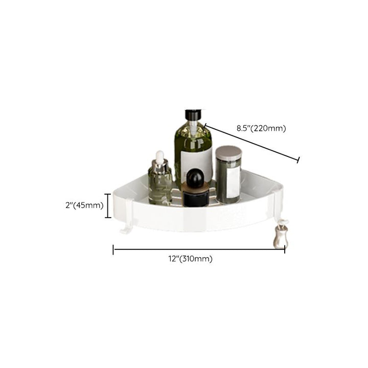 Lisslune | Contemporary Bathroom Hardware Set in White with Bath Shelf/Towel Holder/Paper Holder