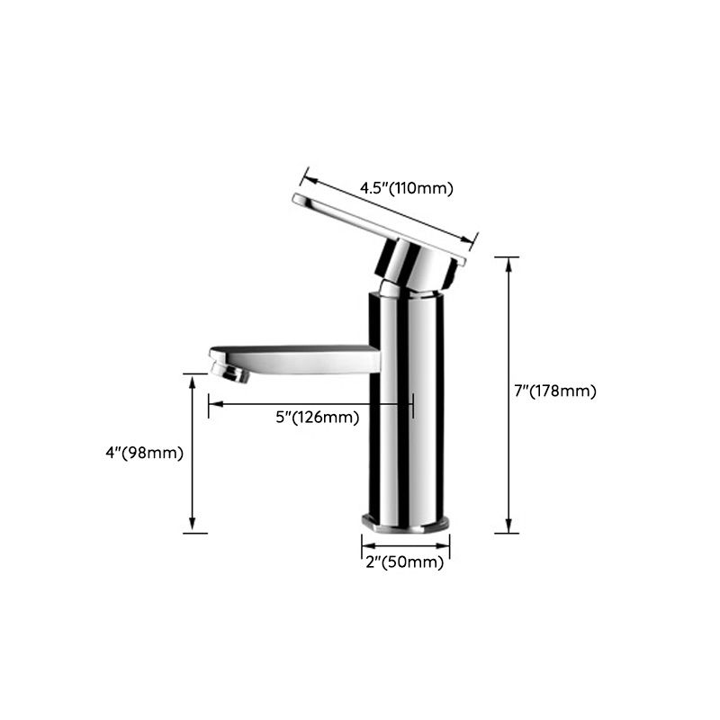 Lisslune | Bathroom Faucet Brass Lever Handle Single Hole Sink Faucet