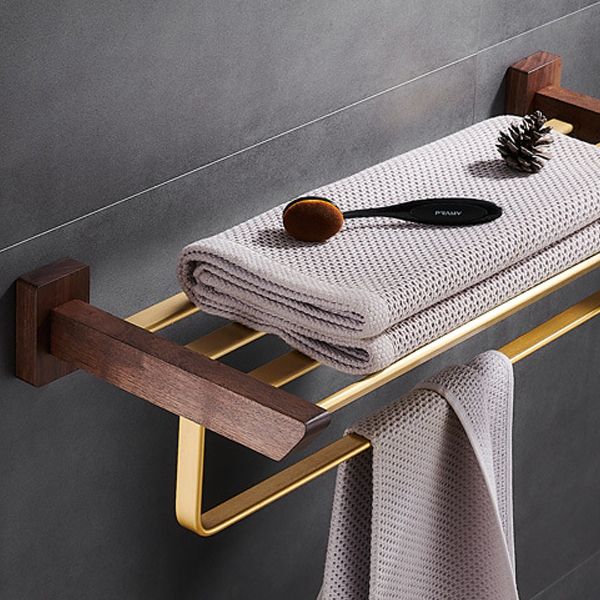 Lisslune | Traditional Bathroom Accessory Set Bathroom Shelf Paper Holder Gold Bathroom Set