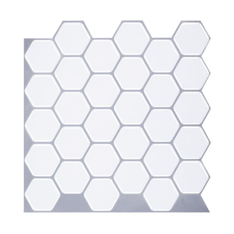 Lisslune | Hexagon Wall Tile Fat-Resistant Steel and Kitchen Paper Wallpaper