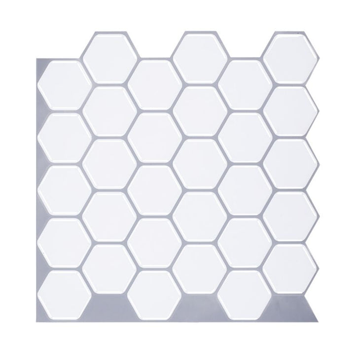 Lisslune | Hexagon Wall Tile Fat-Resistant Steel and Kitchen Paper Wallpaper