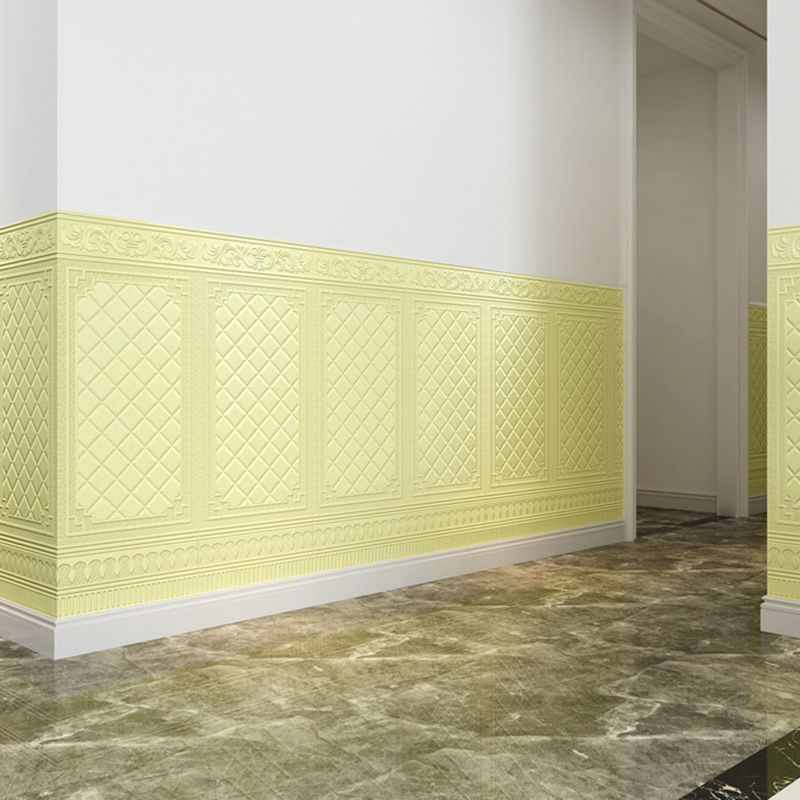 Lisslune | Glam Style Wall Cladding Living Room Peel and Stick 3D Embossed Waterproof Wall Cladding