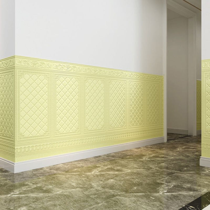 Lisslune | Glam Style Wall Cladding Living Room Peel and Stick 3D Embossed Waterproof Wall Cladding