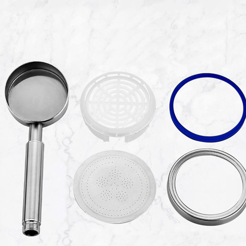 Lisslune | Round Handheld Shower Water Saving Showerhead Made of Stainless Steel
