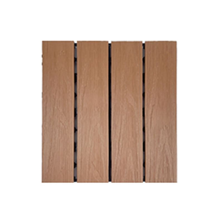 Lisslune | Square Engineer Wooden Floor Water Repellent Smooth Tile for Patio Garden