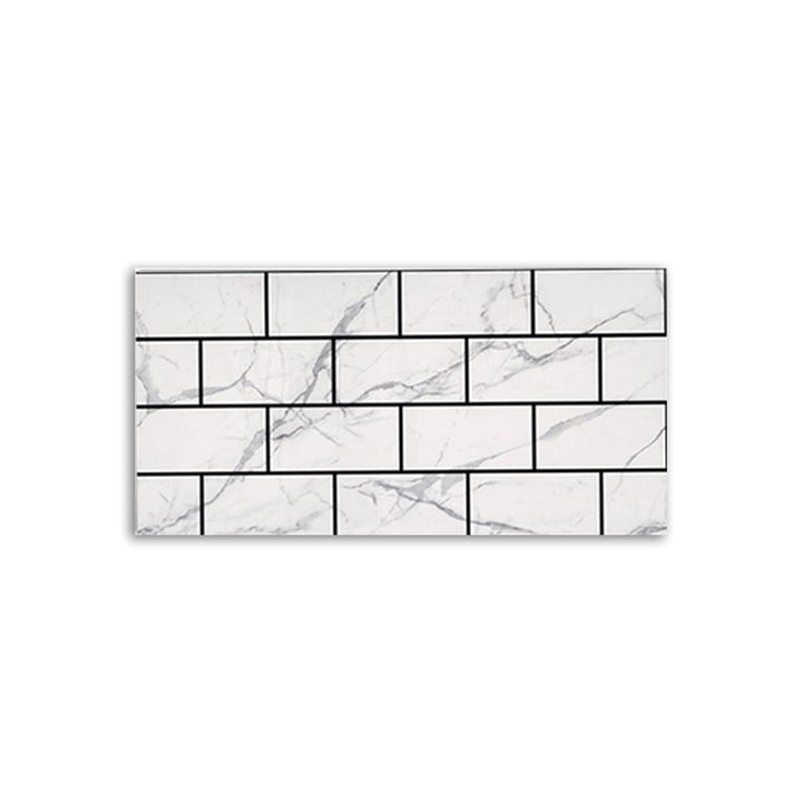Lisslune | Brick Joint Peel & Stick Tile 30 cm x 60 cm Rectangular PVC Wallpaper