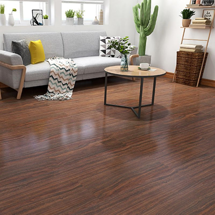 Lisslune | PVC Flooring Peel and Stick Smooth Wood Look Rectangular Vinyl Floor