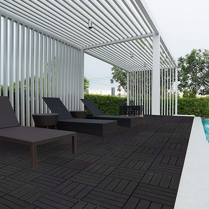 Lisslune | 4-Slat 12" X 12" PVC Floor Tiles Connection Installation Floor Tiles