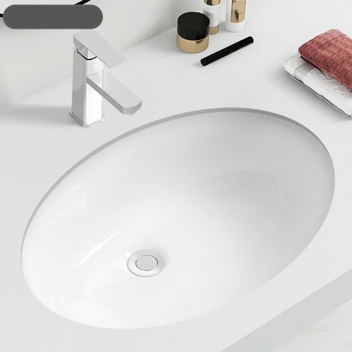 Lisslune | Modern Oval Wash Stand Ceramic Table Installation Sink Bathroom