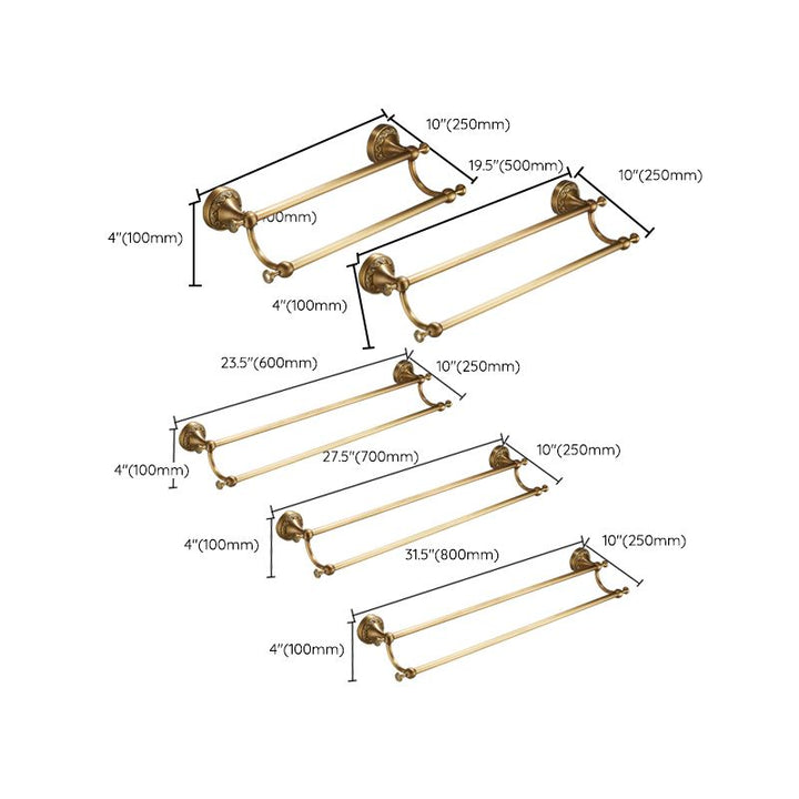 Lisslune | Traditional brushed brass bathroom accessories as a single piece or in a set