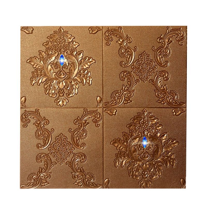 Lisslune | Glam Style Foam Wall Panel Living Room 3D Embossed Waterproof Wall Panel