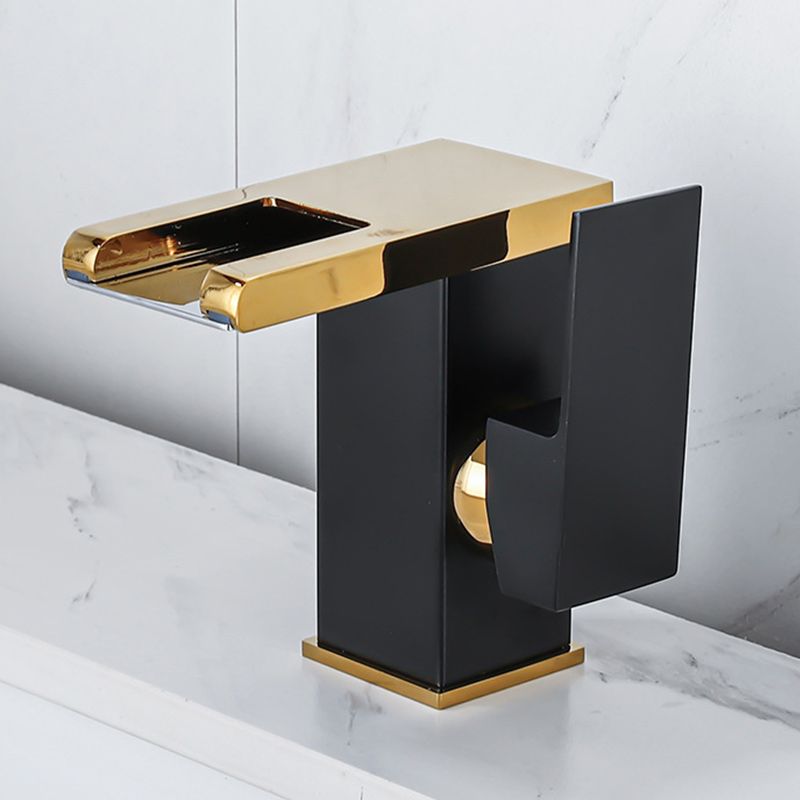 Lisslune | Contemporary Sink Faucet Solid Color Low Arc Bathroom Sink Faucet