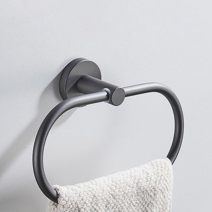 Lisslune | Traditional Gray Brass Bathroom Hardware Set Towel Bar Bathroom Hardware Set
