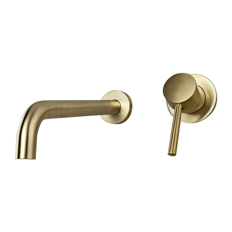 Lisslune | Wall-mounted Metallic Bathtub Faucet Low Arc Pipe Bathtub Tap