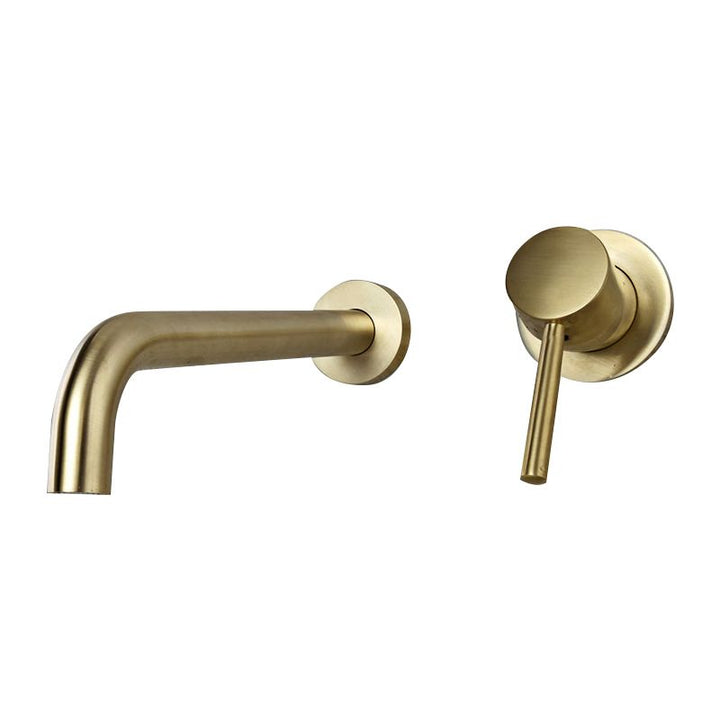 Lisslune | Wall-mounted Metallic Bathtub Faucet Low Arc Pipe Bathtub Tap