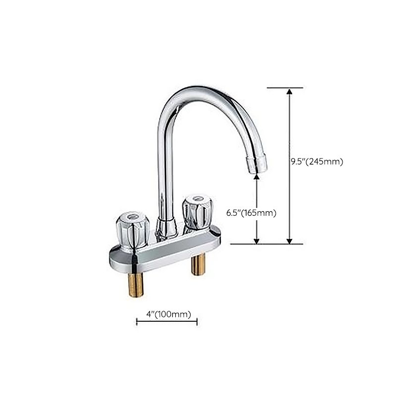 Lisslune | Modern Style Bathroom Faucet Double Handle Faucet Swivel Spout Faucet