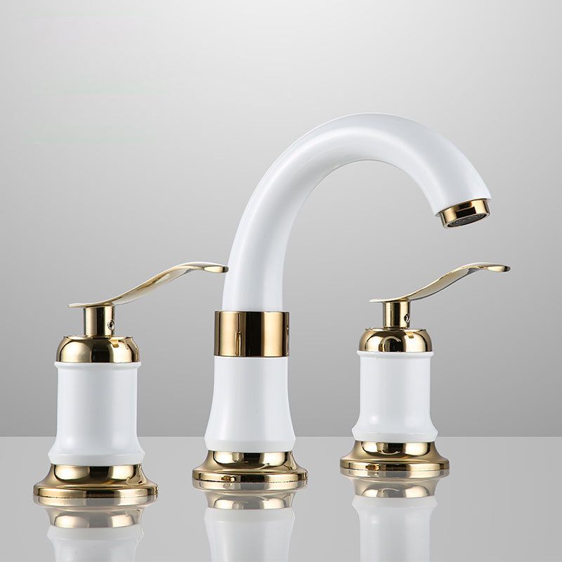 Lisslune | Modern Vessel Faucet Metal Lever Handles Low Arc Vessel Faucet for Home