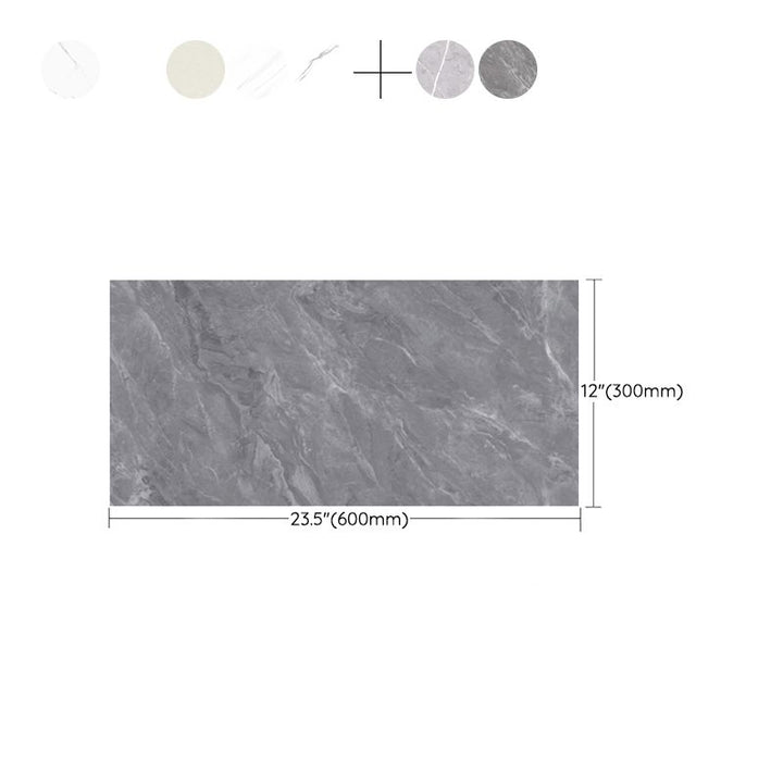 Lisslune | PVC Peel and Stick Back Wall Tiles Rectangular Waterproof Single Tile Wallpaper