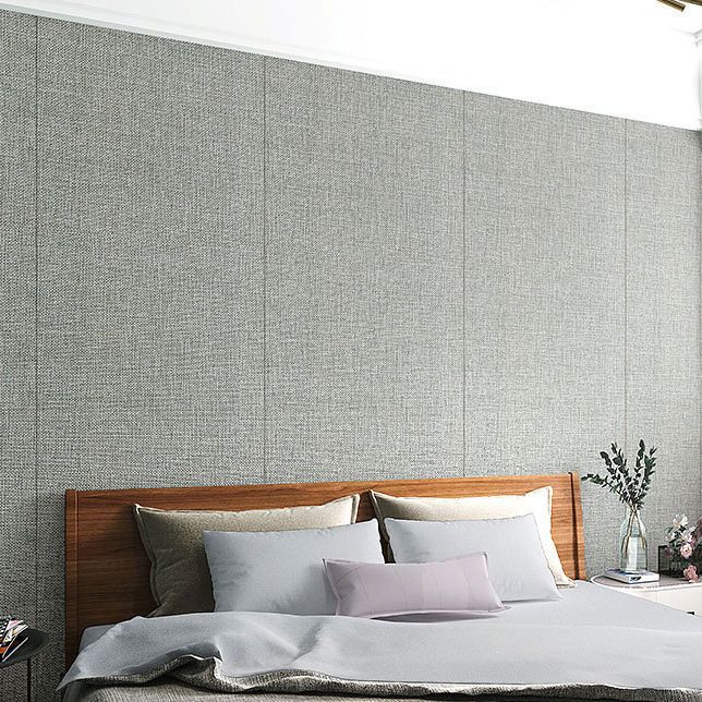 Lisslune | Contemporary Style Wall Panel Linen Living Space Peel and Stick Wall Covering