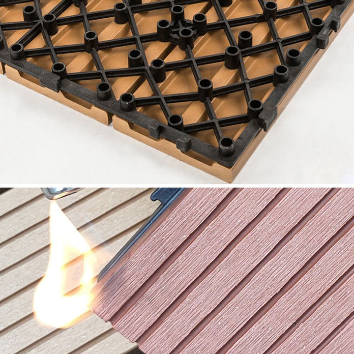 Lisslune | Modern plastic wood laminate deck outdoors, mold-resistant laminate