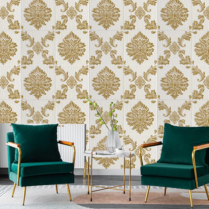 Lisslune | Modern Wall Panel 3D Floral Print Peel and Stick Waterproof Wall Covering