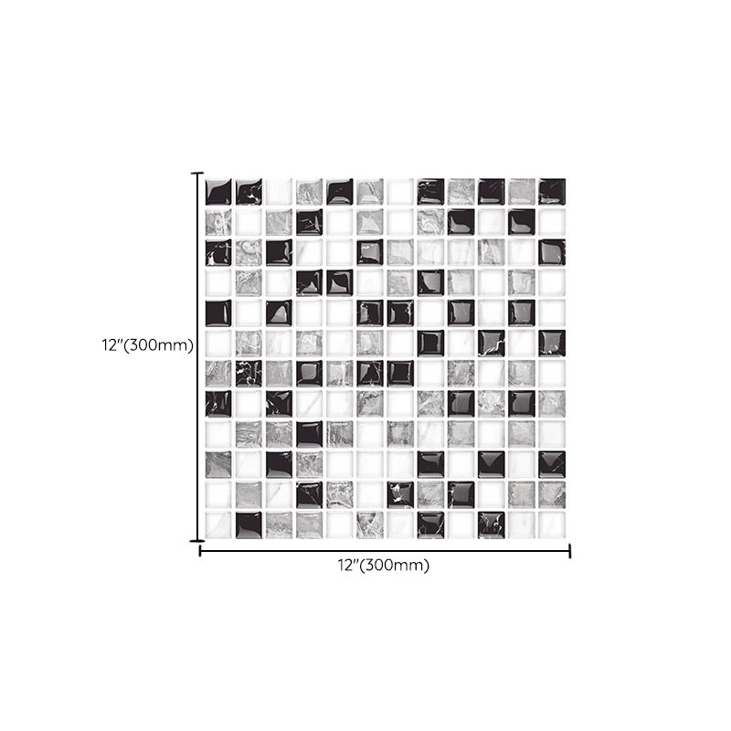 Lisslune | 12"x 12" Resin Mosaic Tiles Square Self-Adhesive Tiles for Backsplash & Wall Tile