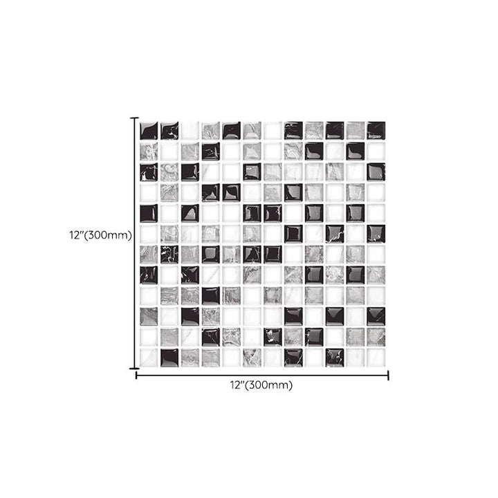 Lisslune | 12"x 12" Resin Mosaic Tiles Square Self-Adhesive Tiles for Backsplash & Wall Tile