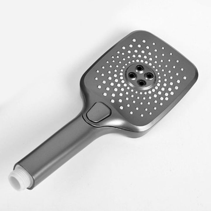 Lisslune | Modern Gray Showerhead Combo Standard Spray Pattern Rectangular Large Showerhead