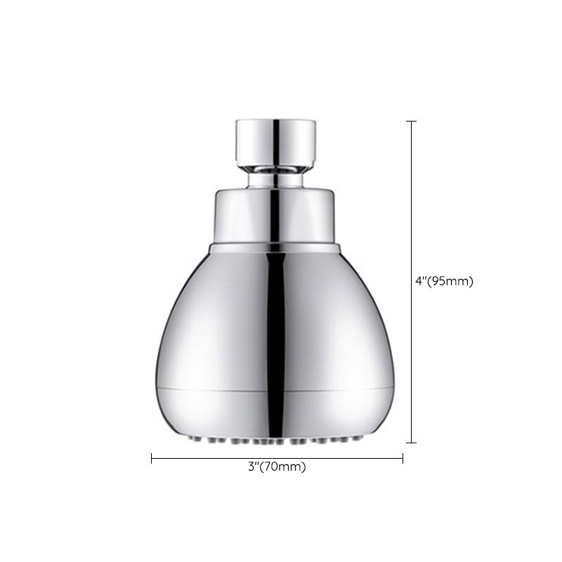 Lisslune | Silver Round Shower Head Standard Spray Pattern Wall Mounted Shower Head