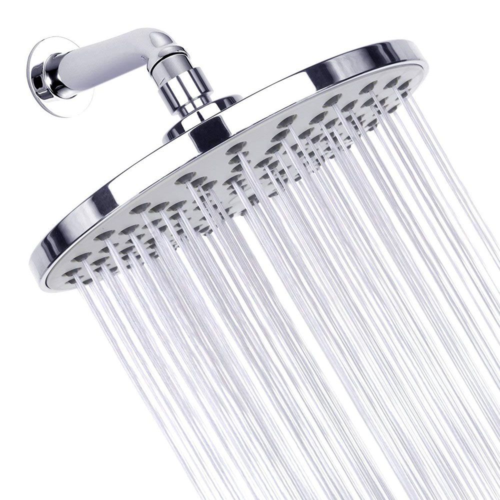 Lisslune | Contemporary Fest Shower Head Round Shower Head Combo in Silver