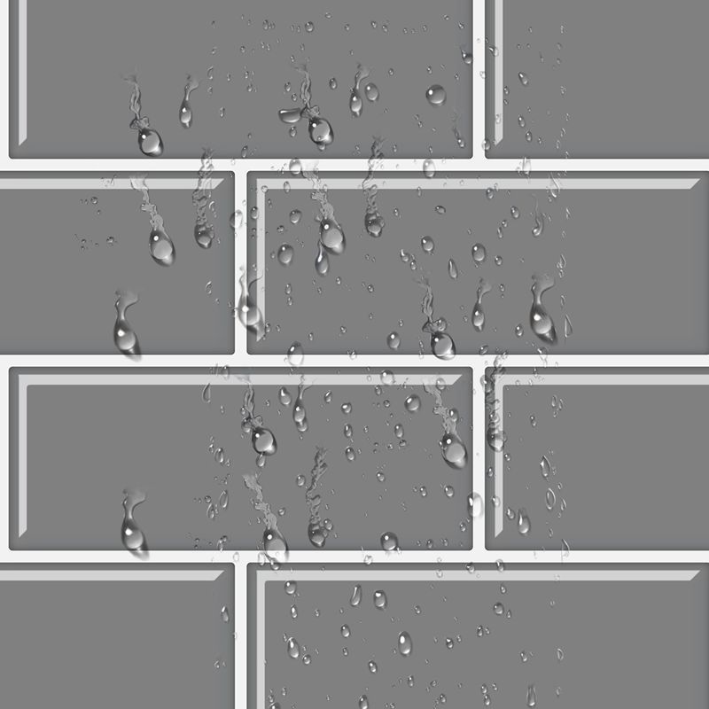 Lisslune | Tile Peel & Stick Rectangle Waterproof Solid Plastic Peel & Stick Subway Tile for Shower