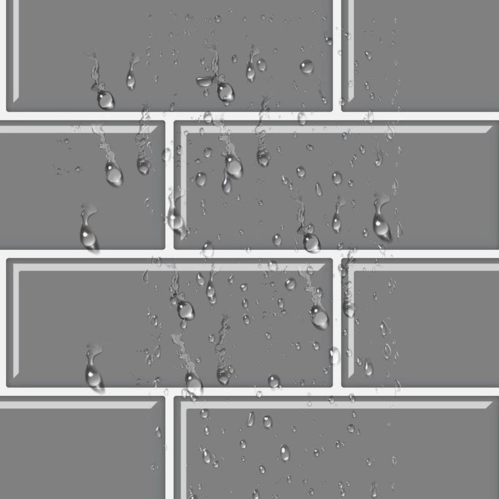 Lisslune | Tile Peel & Stick Rectangle Waterproof Solid Plastic Peel & Stick Subway Tile for Shower
