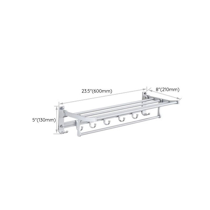 Lisslune | Silver Contemporary Bathroom Hardware Set Stainless Steel Aluminum Bathroom Set