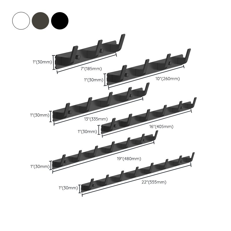 Lisslune | Mattes Finish Modern Bathroom Accessories 2 - Piece Bathroom Accessory Set, Bathrobe Hooks
