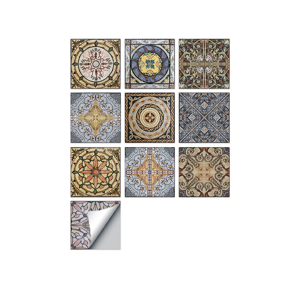 Lisslune | Square Peel & Stick Mosaic Tiles PVC Mosaic Tiles Wallpaper with Waterproof
