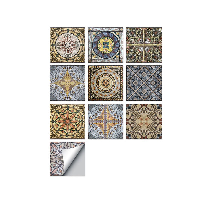 Lisslune | Square Peel & Stick Mosaic Tiles PVC Mosaic Tiles Wallpaper with Waterproof