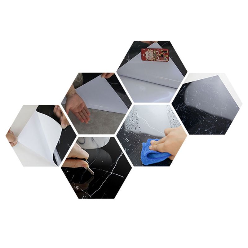 Lisslune | Peel and Stick Vinyl Flooring Marble Look Vinyl Flooring with Square Edge