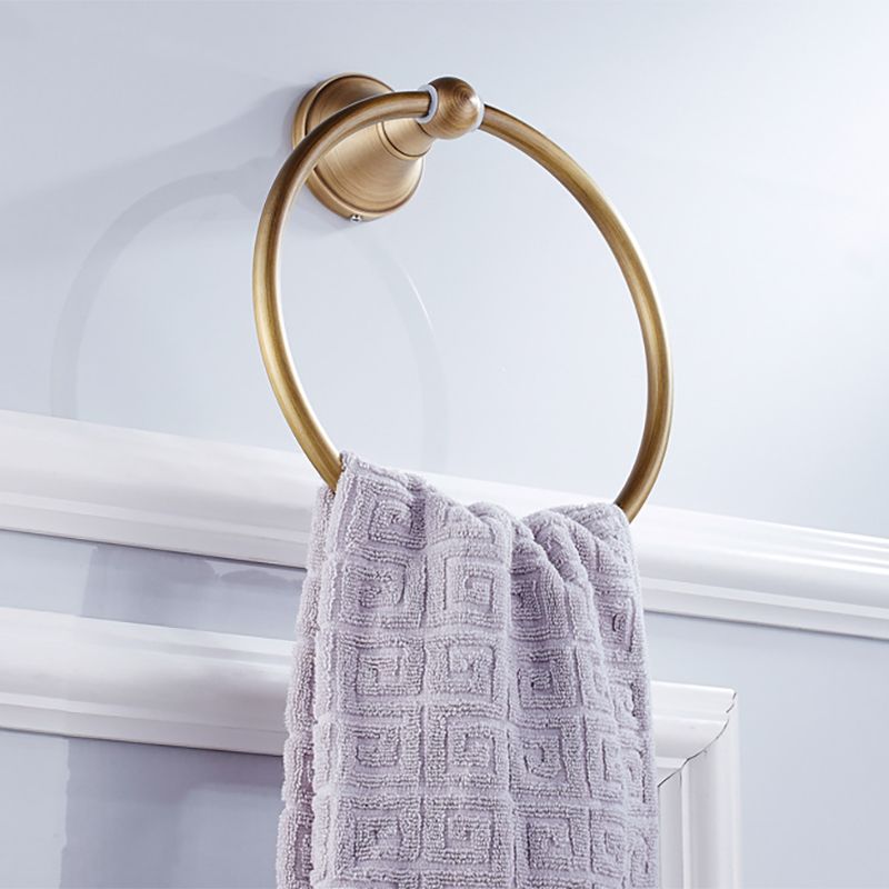 Lisslune | Metal Bathroom Set 4-piece Traditional Style Gold Bathroom Hardware Set