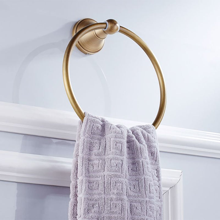 Lisslune | Metal Bathroom Set 4-piece Traditional Style Gold Bathroom Hardware Set